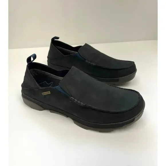 OluKai Men's Na'i Leather WP Waterproof Drop-In Heel Comfort Slip-On - Size 13 - Picture 10 of 11